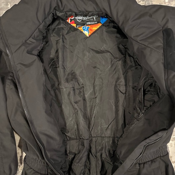 🎿 Obermeyer Resort Snapdragon One Piece Hooded Ski Suit Snowsuit Black Vintage - Picture 5 of 9